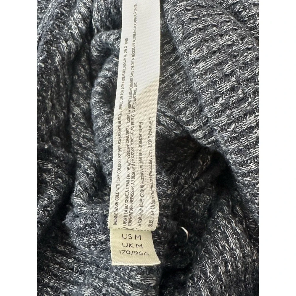 Free People Bodysuit Women Medium Black‎ Keep Your Cool Thermal Knit Long Sleeve